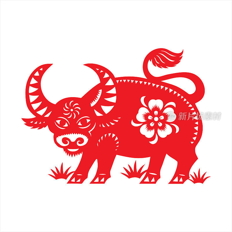 Ox papercut, Year of the Ox, 2021, Happy New Year, Chinese New Year